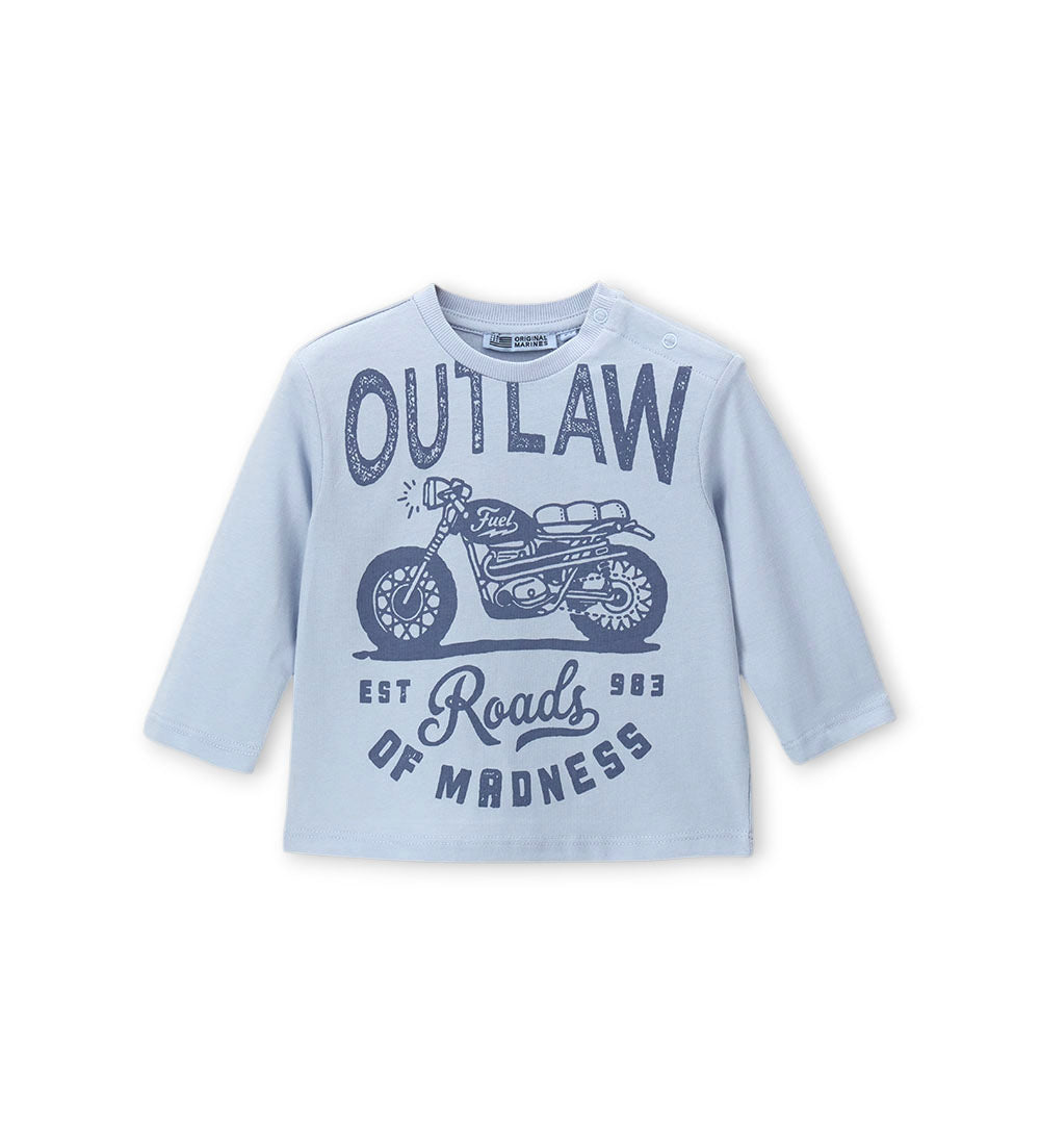 Boy - Long-sleeved T-shirt Sky Blue 9 - 12 M