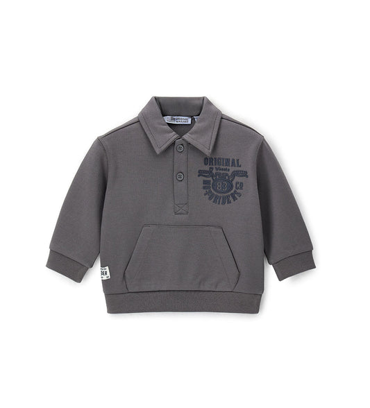 Boy - Jersey Polo Shirt Grey 9 - 12 M