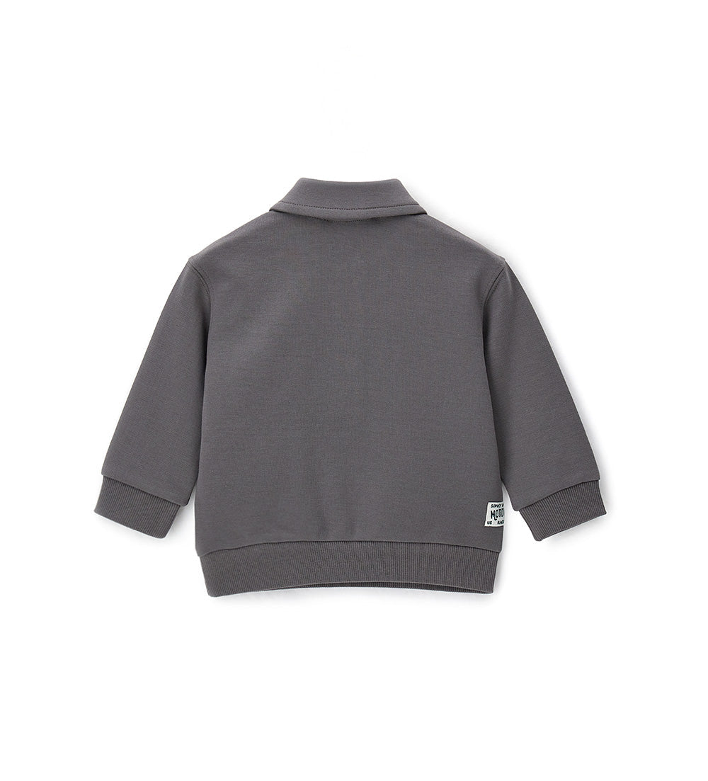 Boy - Jersey Polo Shirt Grey 9 - 12 M