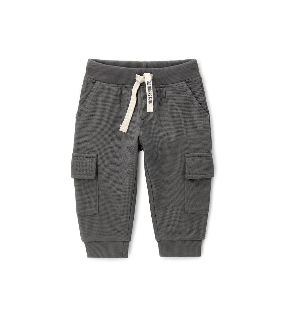 Boy - Elasticated trousers Grey 9 - 12 M