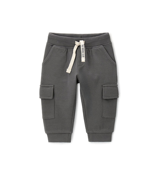 Boy - Elasticated trousers Grey 9 - 12 M