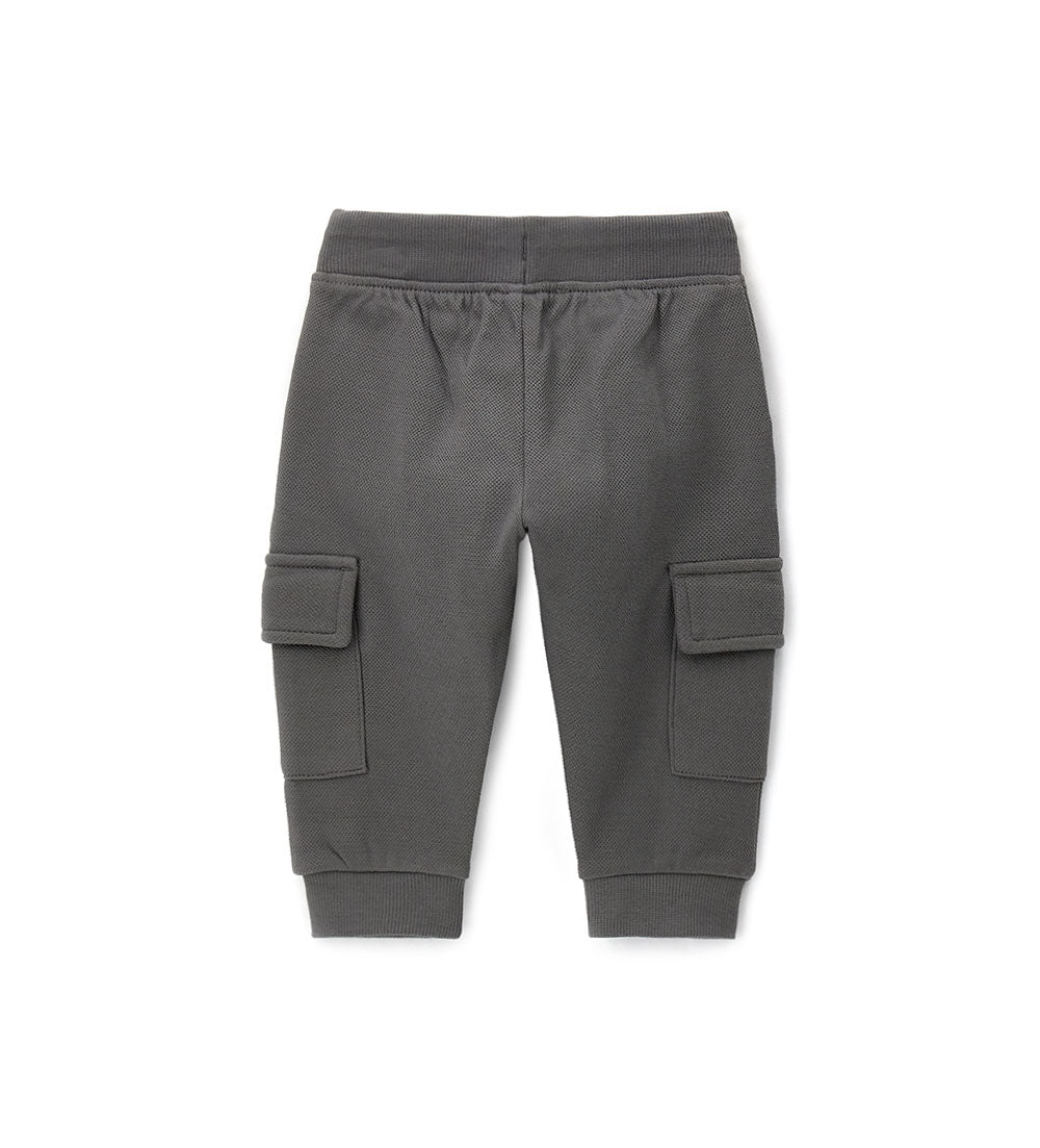 Boy - Elasticated trousers Grey 9 - 12 M
