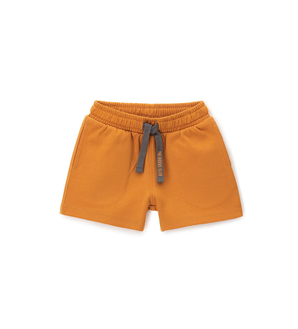 Boy - Fleece Bermuda Shorts Orange 9 - 12 M