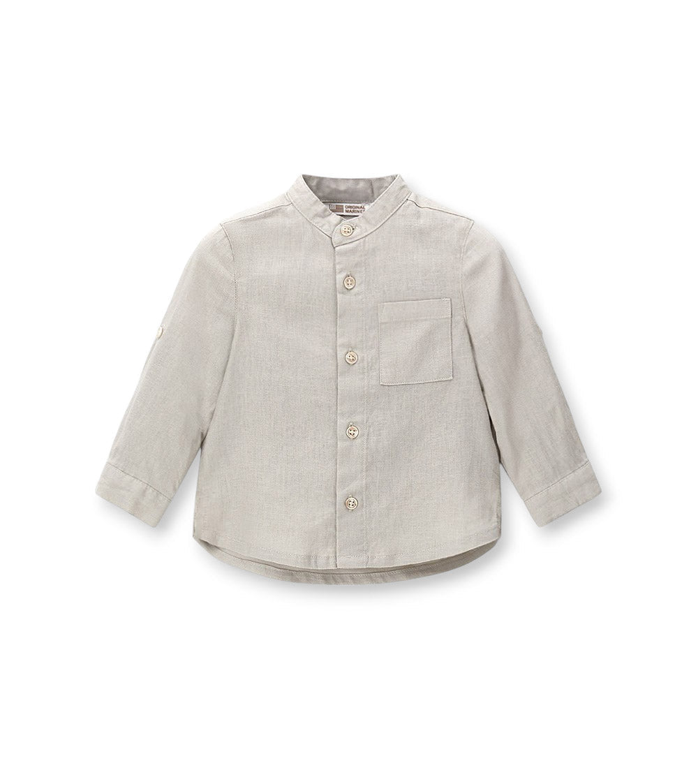 Boy - Linen shirt 9 - 12 M Grey
