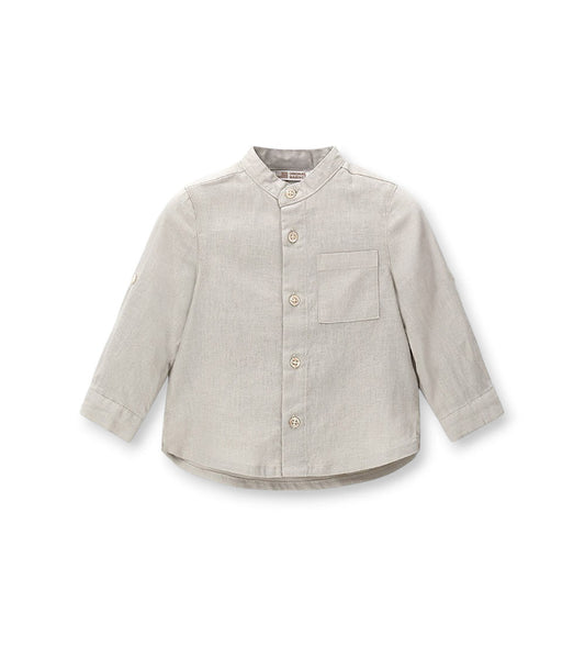 Boy - Linen shirt 9 - 12 M Grey