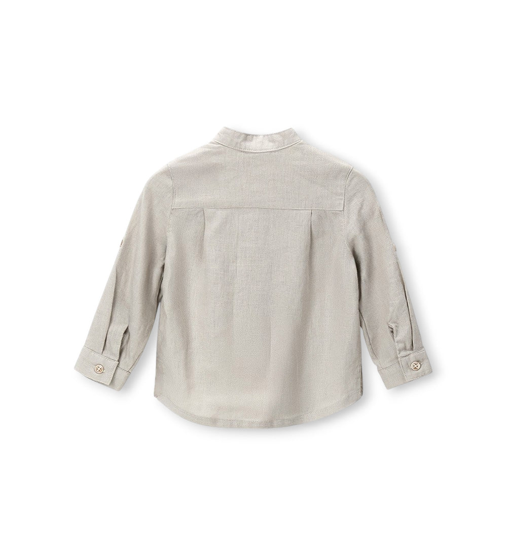 Boy - Linen shirt 9 - 12 M Grey