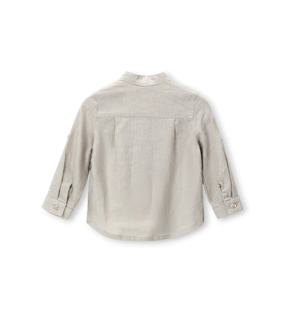 Boy - Linen shirt 9 - 12 M Grey