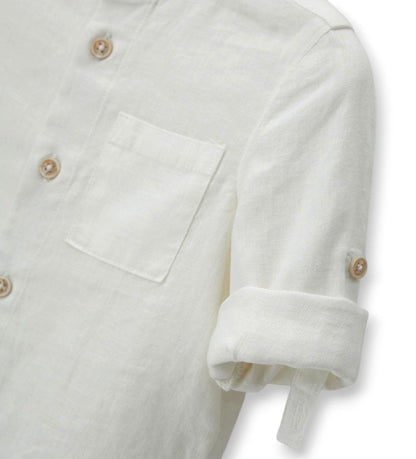 Boy - Linen shirt 9 - 12 M Grey