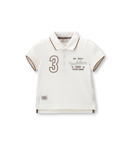 Boy - Short-Sleeved polo shirt 9 - 12 M Off White