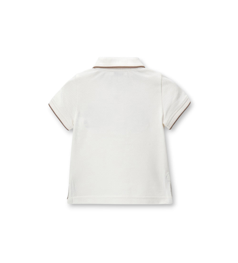 Boy - Short-Sleeved polo shirt 9 - 12 M Off White