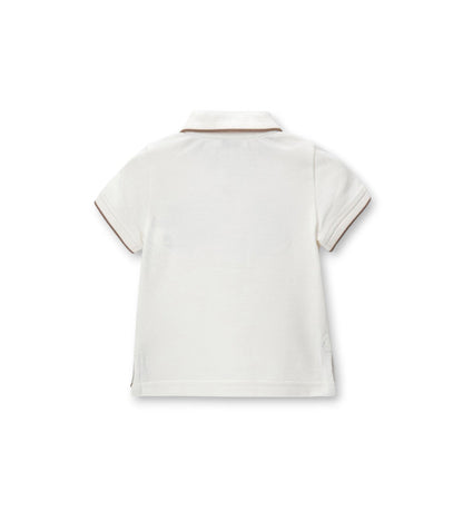 Boy - Short-Sleeved polo shirt 9 - 12 M Off White