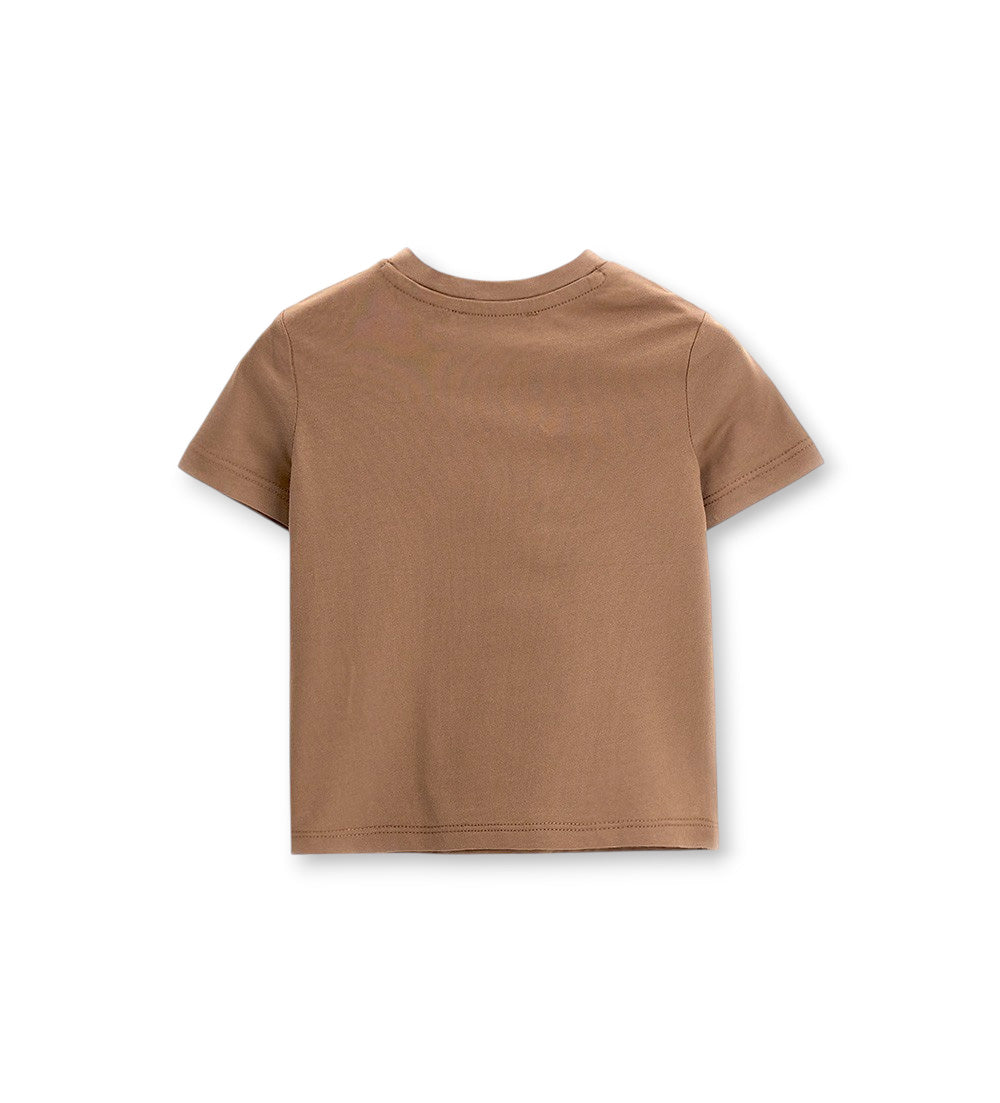 Boy - Printed T-shirt 9 - 12 M Brown