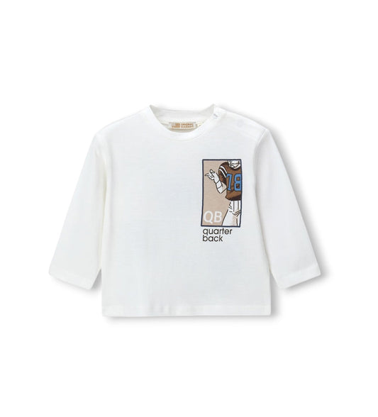 Boy - Long-sleeved T-shirt  9 - 12 M White