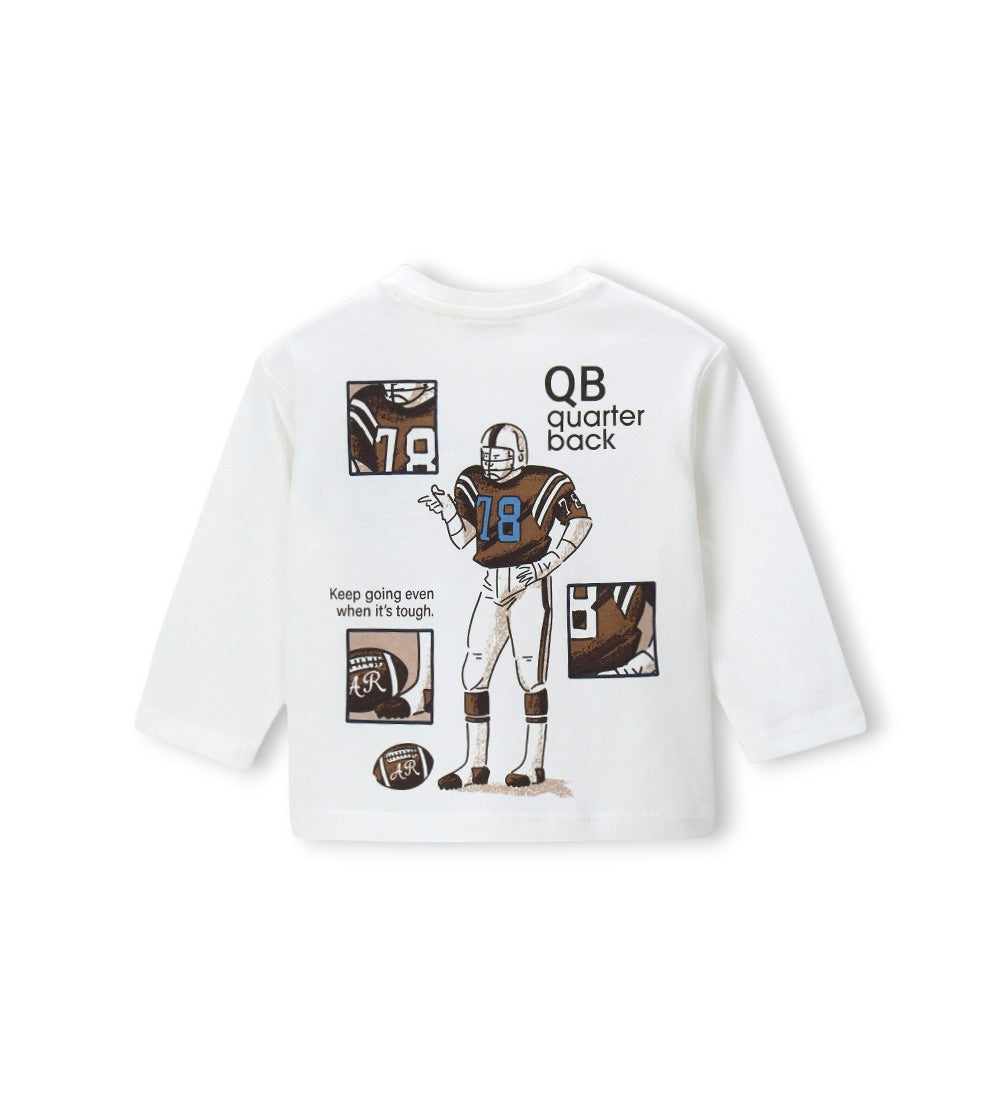 Boy - Long-sleeved T-shirt  9 - 12 M White