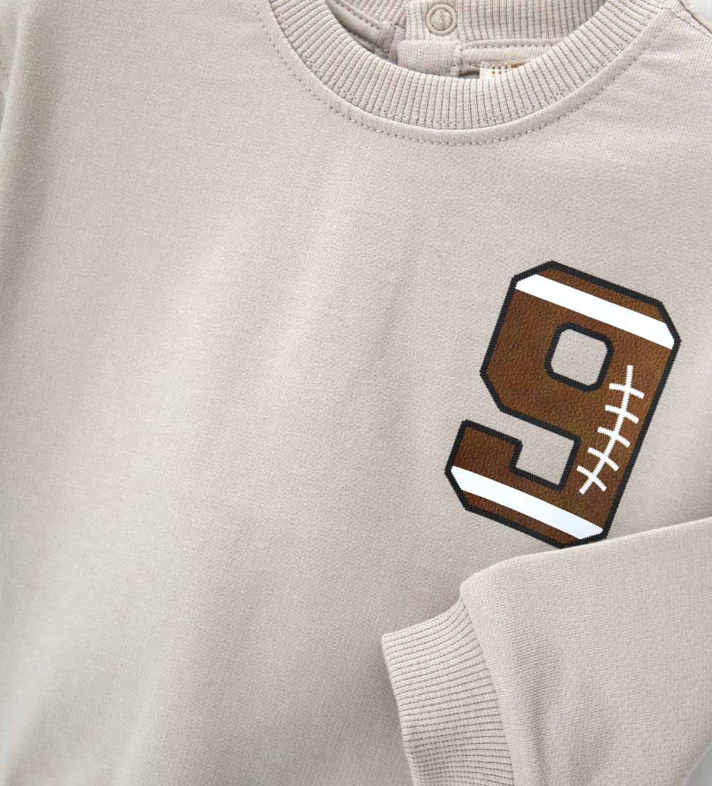 Boy - Printed Sweatshirt 9 - 12 M Grey