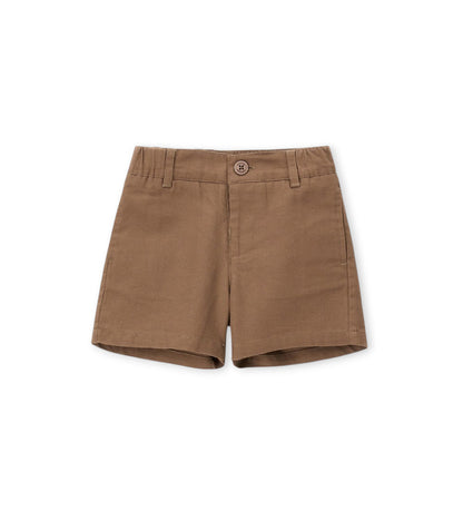 Boy - Bermuda shorts in shuttle 9 - 12 M Brown