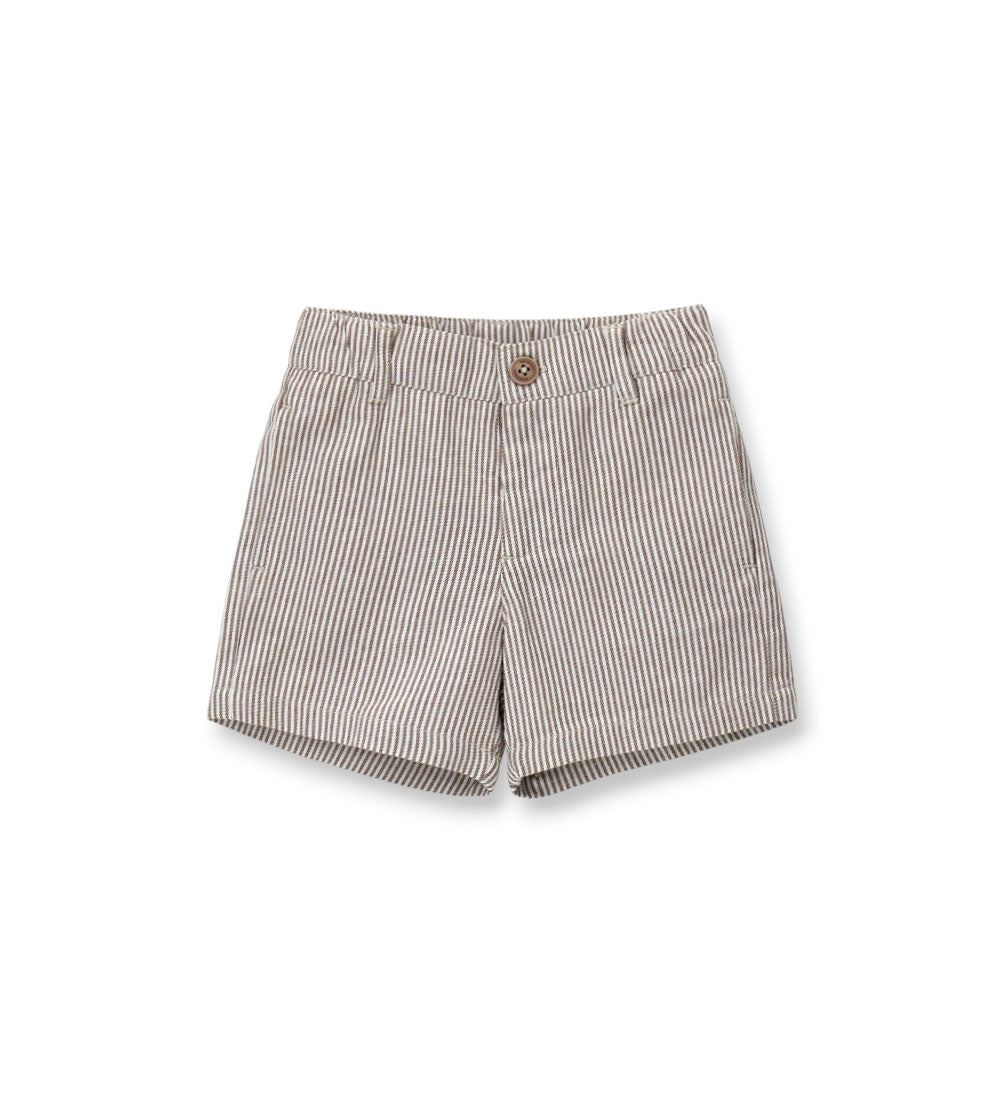 Boy - Bermuda shorts in shuttle 9 - 12 M Brown