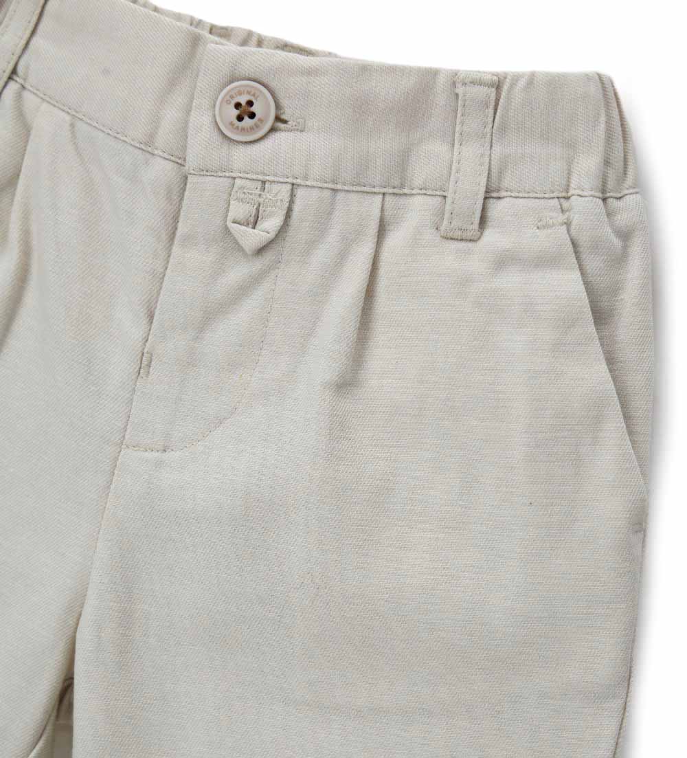 Boy - Linen trousers 9 - 12 M Beige
