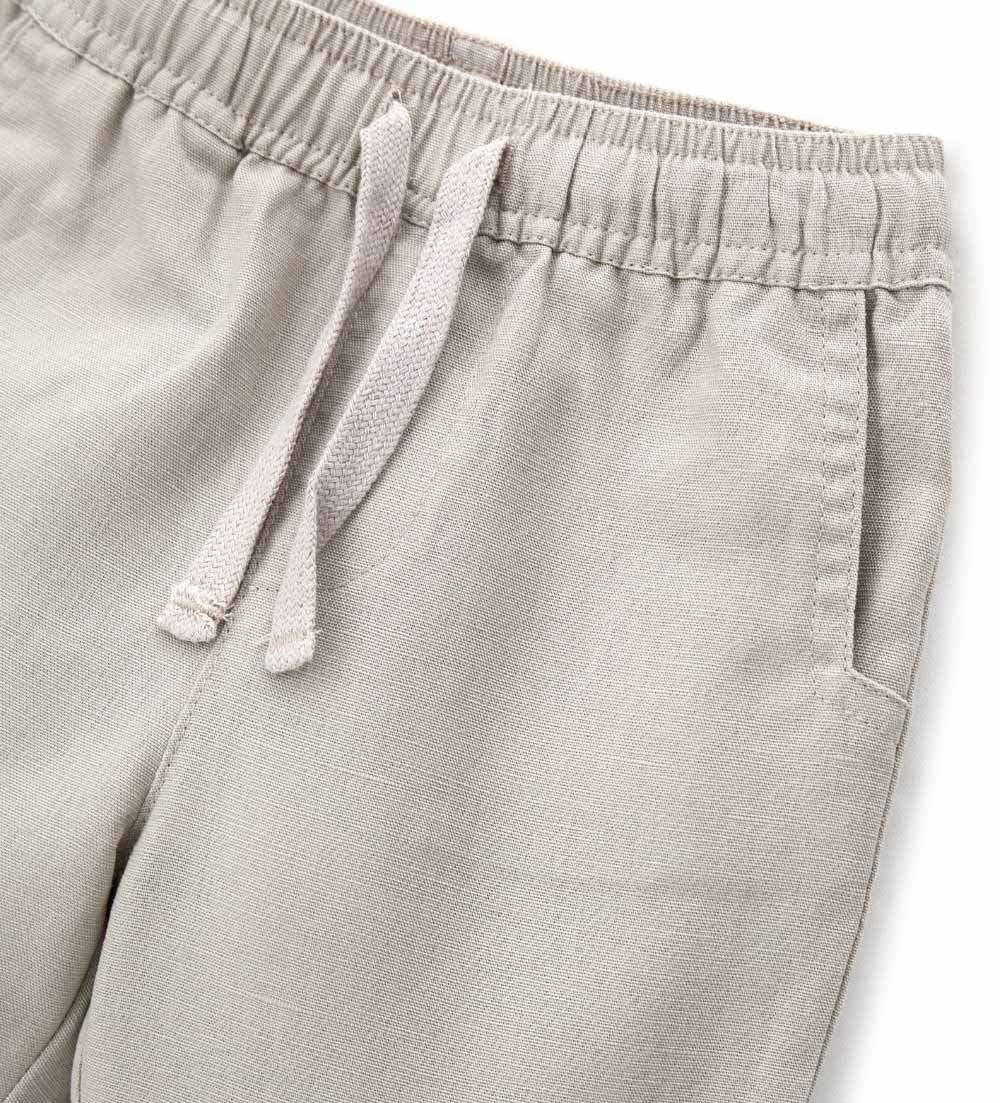 Boy - Linen blend trousers 9 - 12 M Grey