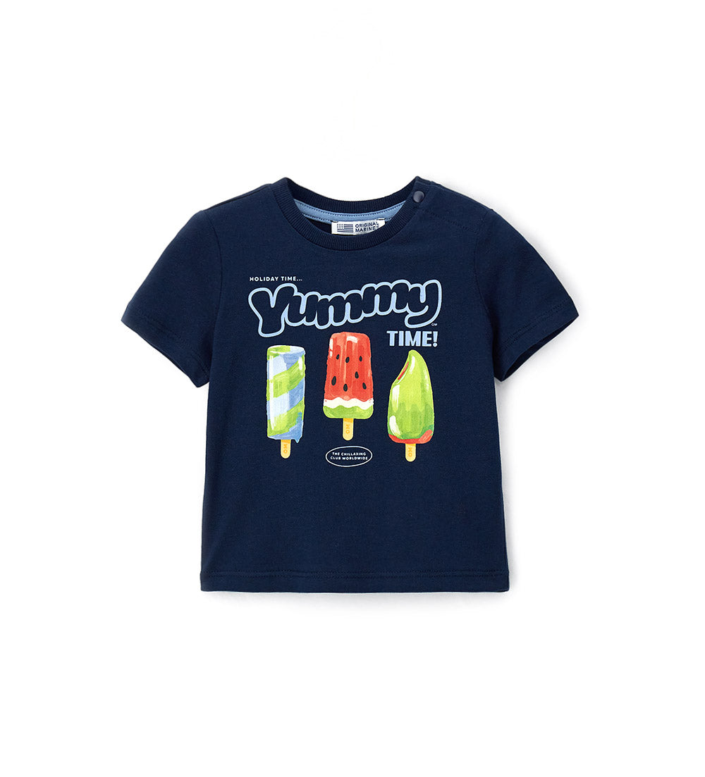 Boy - Jersey T-shirt 9 - 12 M Blue