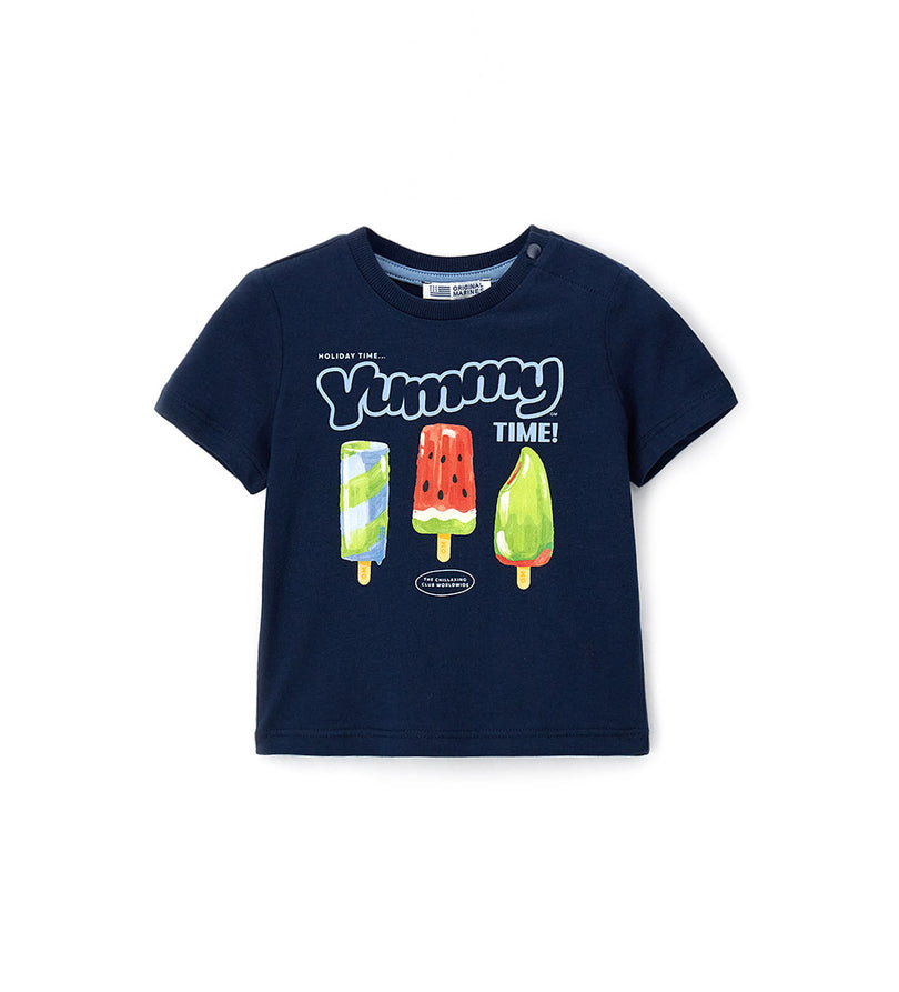Boy - Jersey T-shirt 9 - 12 M Blue