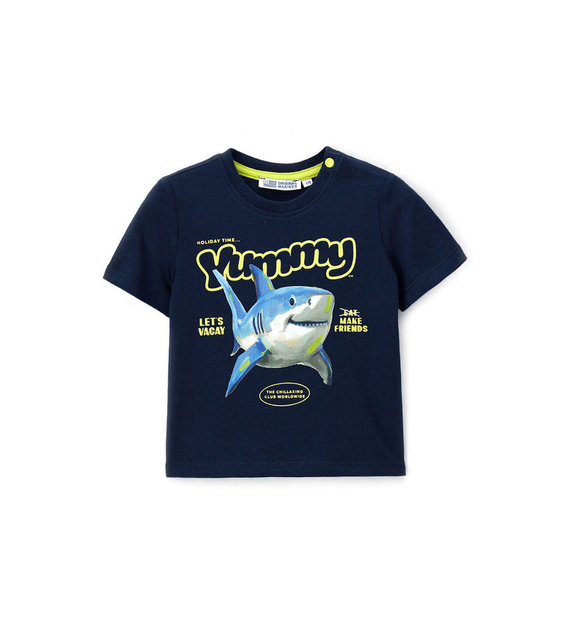 Boy - Jersey T-shirt 9 - 12 M Blue