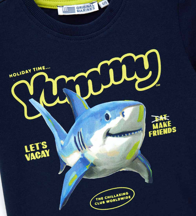 Boy - Jersey T-shirt 9 - 12 M Blue