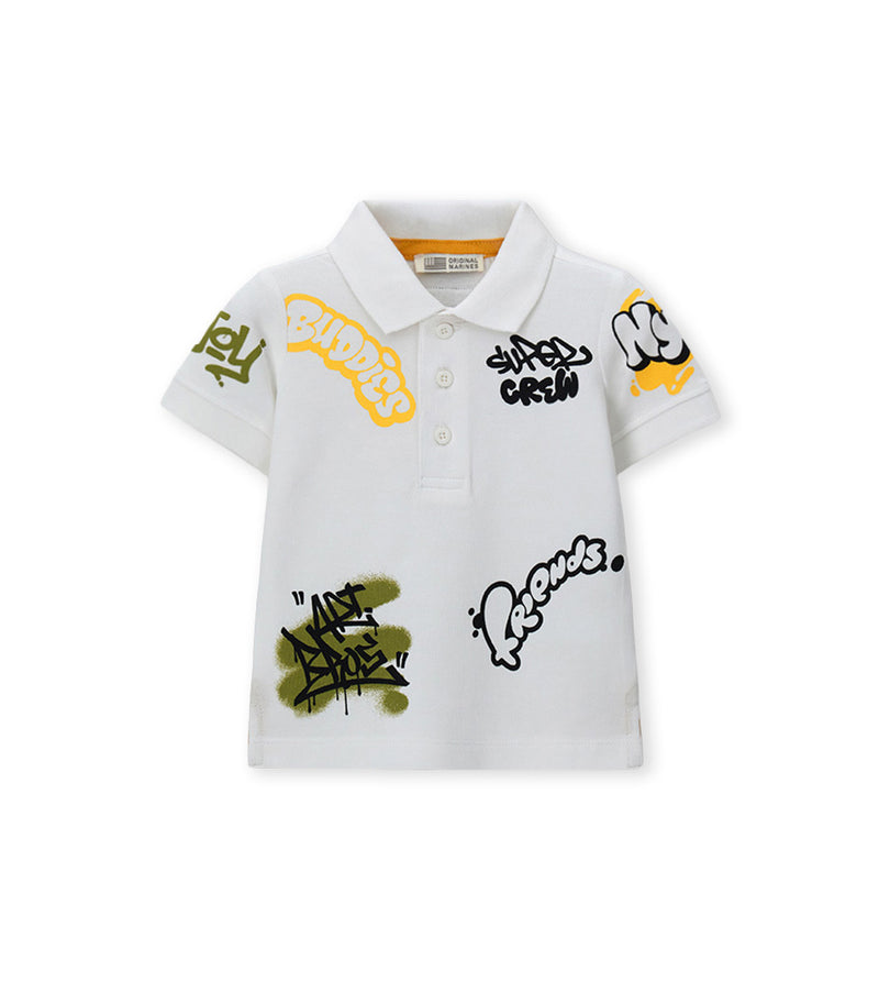 Boy - Short-Sleeved polo shirt 9 - 12 M Grey