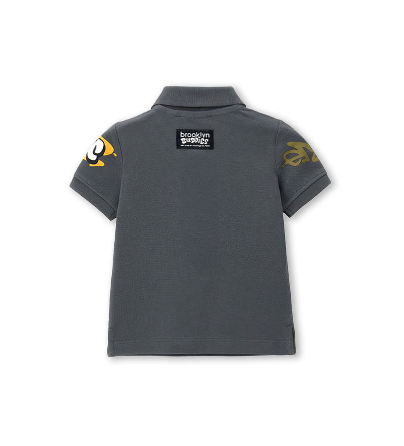 Boy - Short-Sleeved polo shirt 9 - 12 M Grey