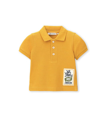 Boy - Pique polo shirt 9 - 12 M Yellow