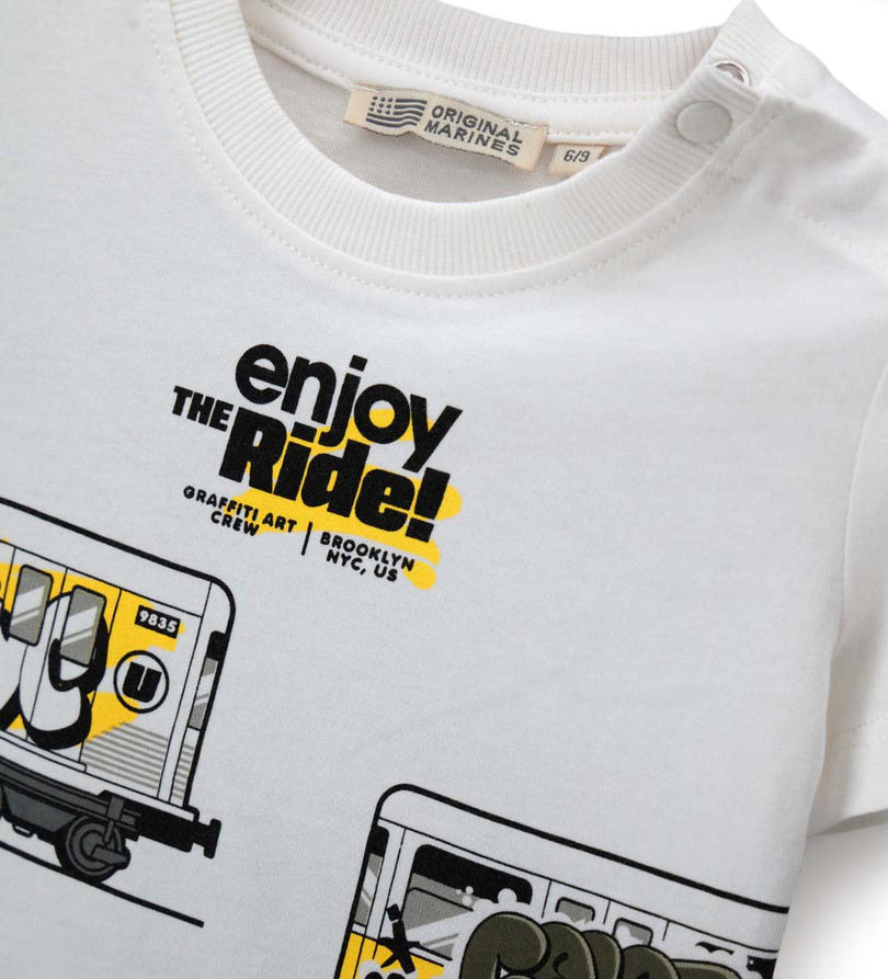 Boy - Short-sleeved T-shirt 9 - 12 M White