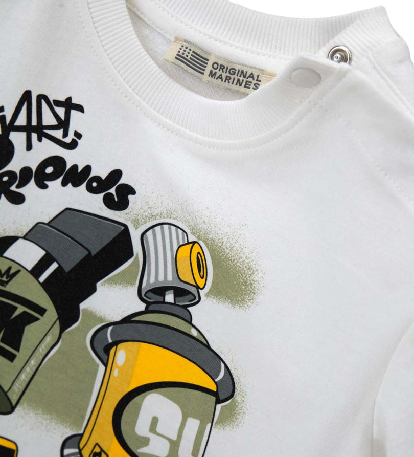 Boy - Jersey T-shirt 9 - 12 M Grey