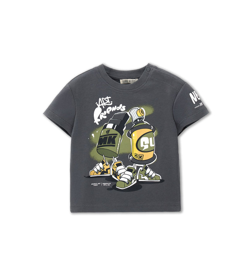 Boy - Jersey T-shirt 9 - 12 M Grey