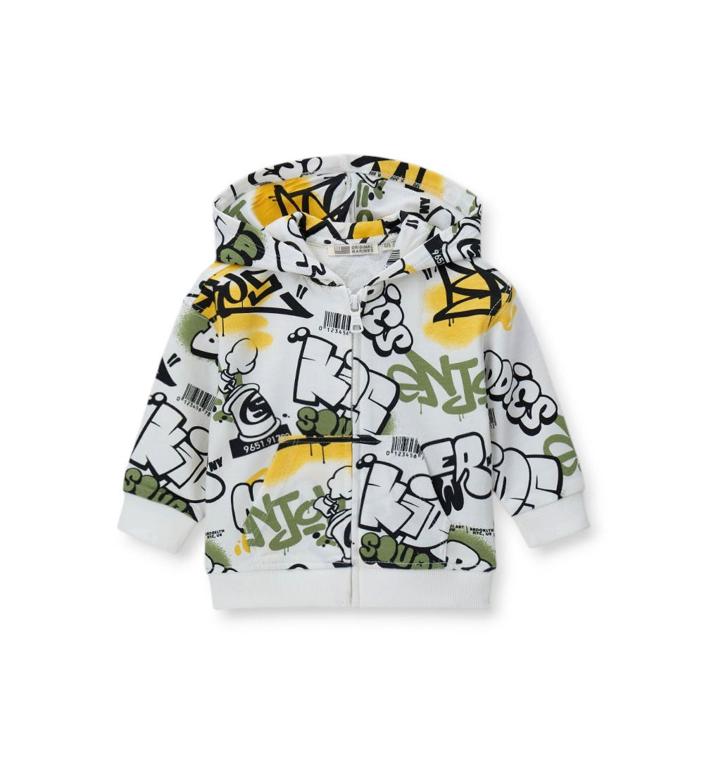 Boy - Hooded jacket 9 - 12 M White