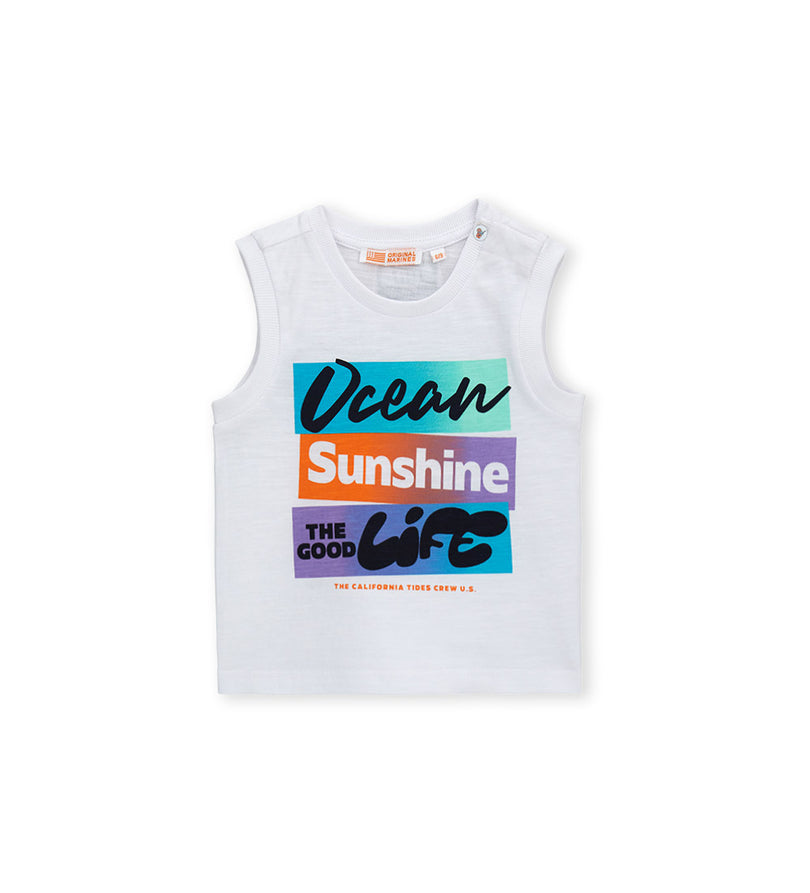 Boy - Sleeveless T-shirt 9 - 12 M Orange