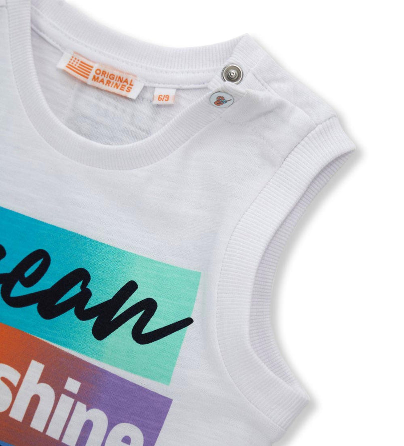 Boy - Sleeveless T-shirt 9 - 12 M Orange
