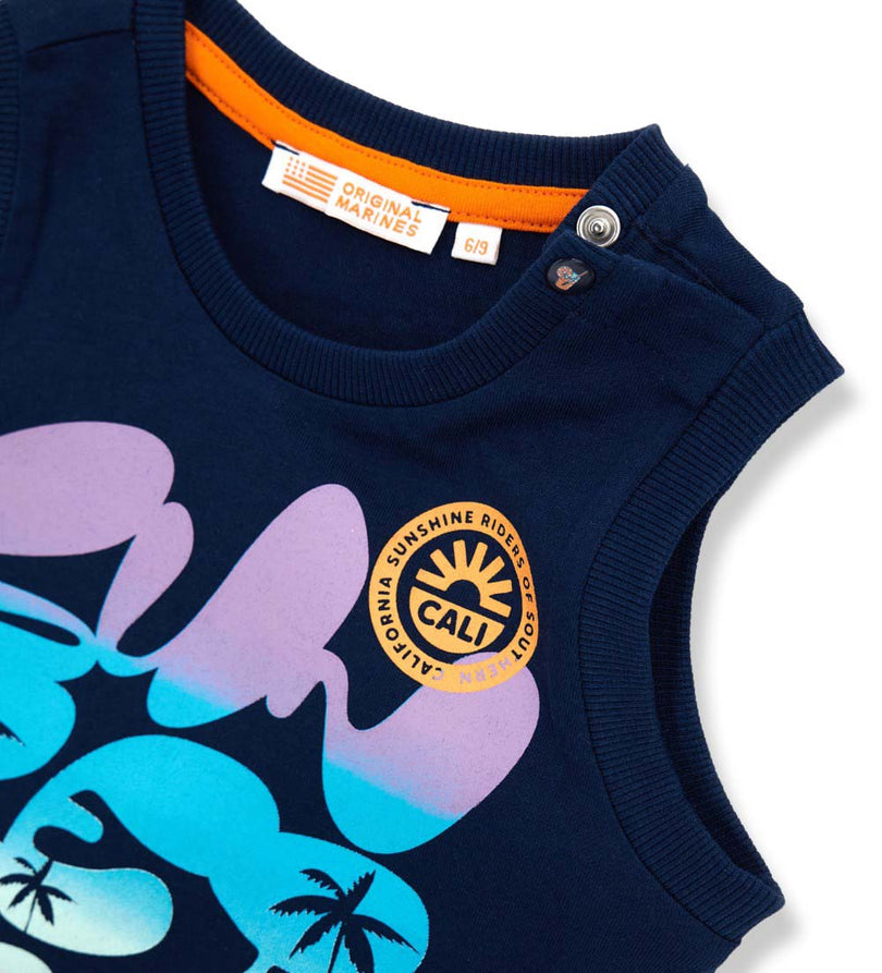 Boy - Sleeveless T-shirt 9 - 12 M White