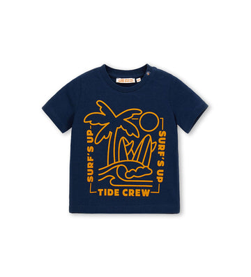 Boy - Printed T-shirt 9 - 12 M Blue