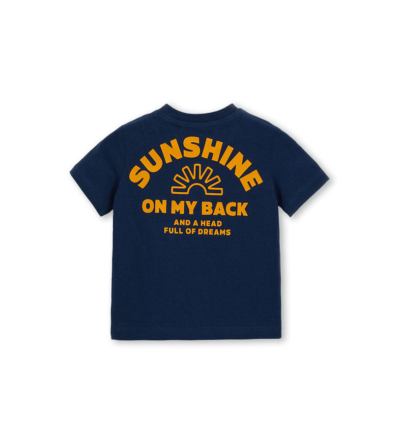 Boy - Printed T-shirt 9 - 12 M Blue
