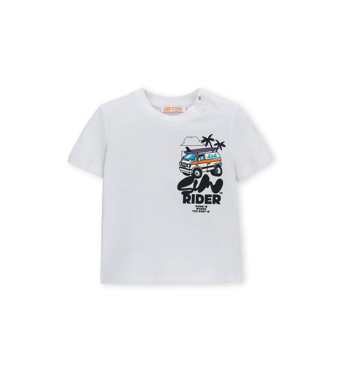 Boy - Printed T-shirt 9 - 12 M Orange