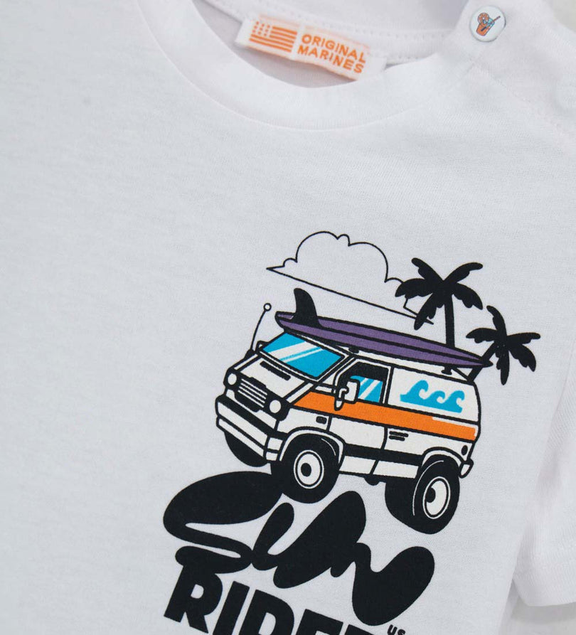 Boy - Printed T-shirt 9 - 12 M Orange