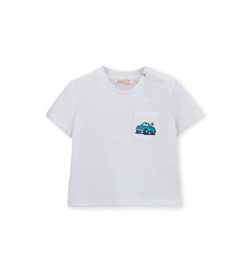 Boy - T-shirt with pocket 9 - 12 M White