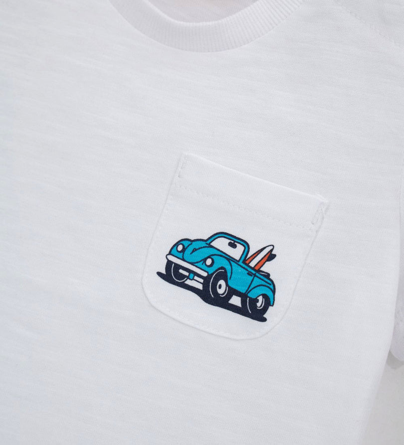 Boy - T-shirt with pocket 9 - 12 M White