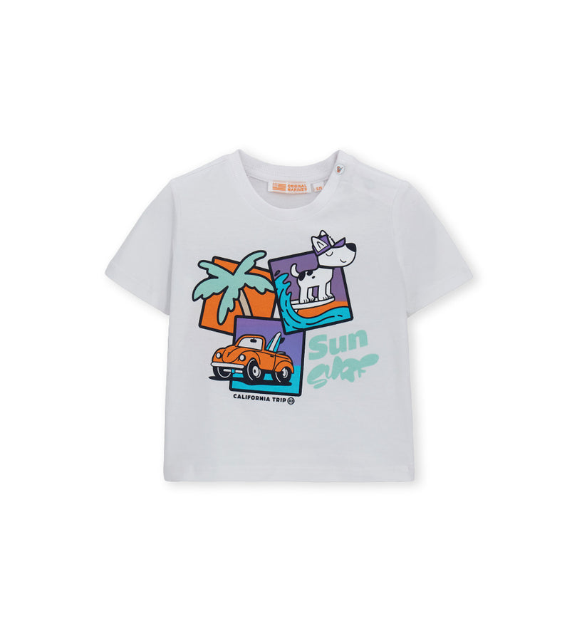 Boy - Printed T-shirt 9 - 12 M White