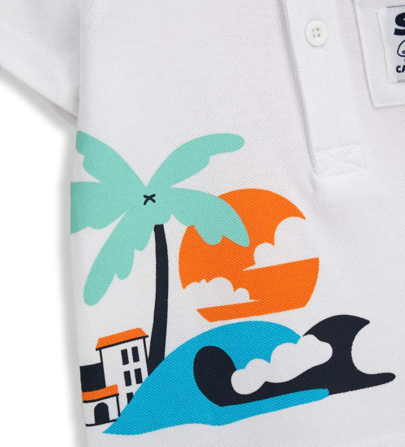 Boy - Piquet polo shirt 9 - 12 M White