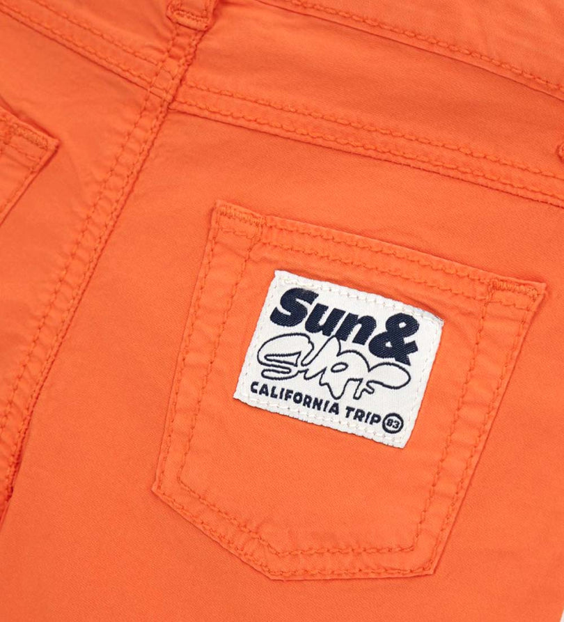 Boy - Cotton 5-pocket bermuda shorts