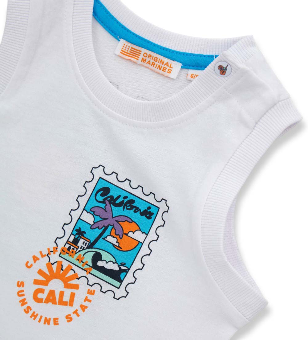 Boys' T-shirt and Bermuda shorts set in White - 12 - 18 M | Original Marines UAE