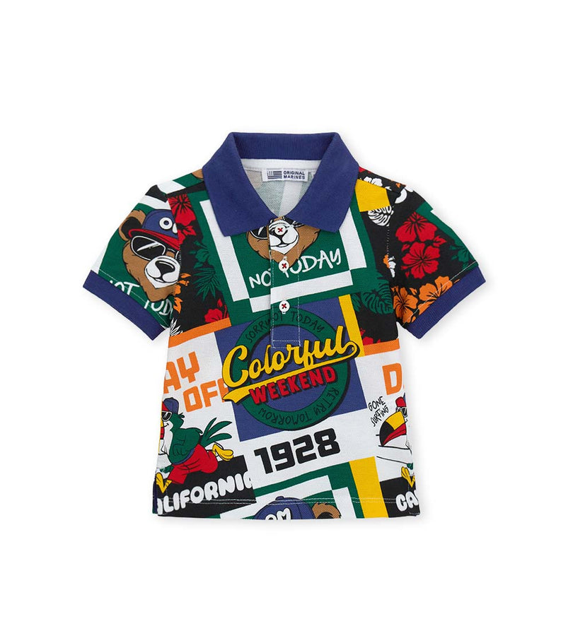 Boys' Piquet polo shirt in Multicolour - 9 - 12 M | Original Marines UAE