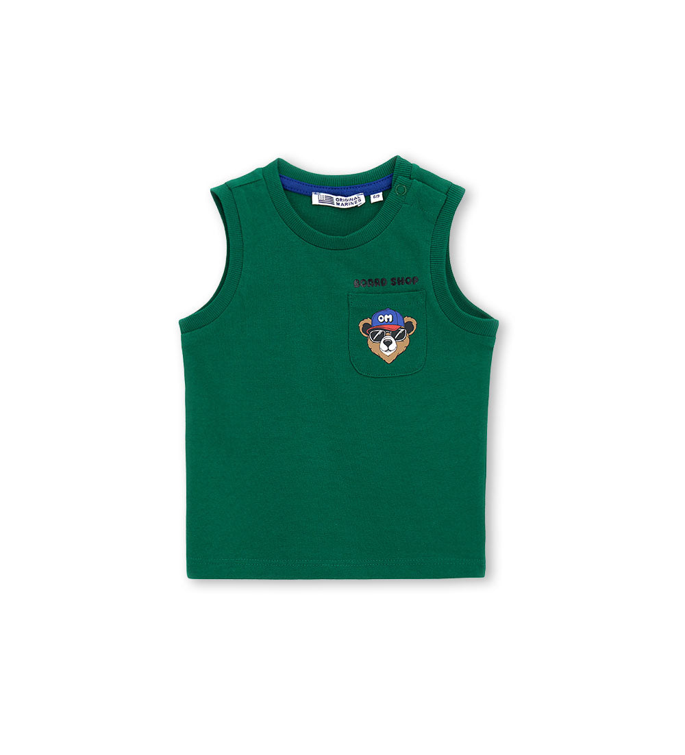 Boy - Sleeveless T-shirt with pocket 9 - 12 M Blue