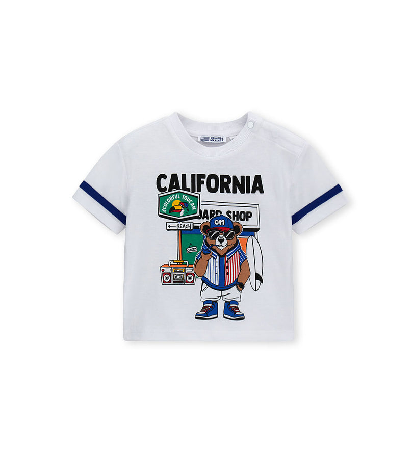 Boys' Printed T-shirt in White - 9 - 12 M | Original Marines UAE